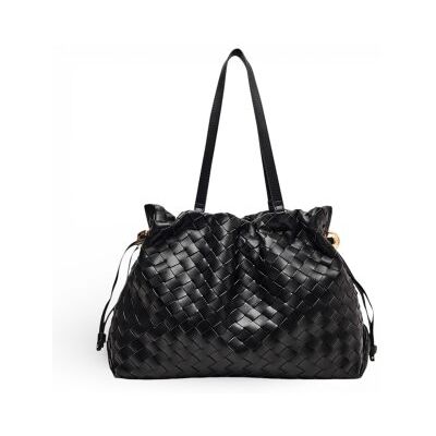 Liu Jo pour femme. AA6098-ES027 Sac à main tressé noir (OSFA), Casuel, Polyester - Publicité Liu Jo pour femme. AA6098-ES027 Sac à main tressé noir (OSFA), Casuel, Polyester - Publicité
