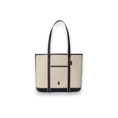 Polo Ralph Lauren pour femme. 428P03085002 Sac cabas shopper en toile de coton beige (OSFA), Casuel - Publicité Polo Ralph Lauren pour femme. 428P03085002 Sac cabas shopper en toile de coton beige (OSFA), Casuel - Publicité