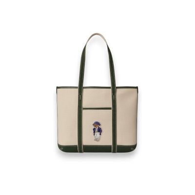 Polo Ralph Lauren pour femme. 428P14295001 Petit sac tote shopper avec Polo Bear beige (OSFA), Casuel, Coton - Publicité Polo Ralph Lauren pour femme. 428P14295001 Petit sac tote shopper avec Polo Bear beige (OSFA), Casuel, Coton - Publicité