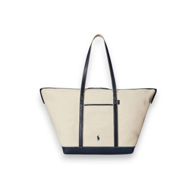 Polo Ralph Lauren pour femme. 428973072002 Sac cabas shopper grand en toile beige (OSFA), Casuel, Coton - Publicité Polo Ralph Lauren pour femme. 428973072002 Sac cabas shopper grand en toile beige (OSFA), Casuel, Coton - Publicité