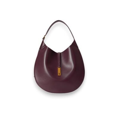 Polo Ralph Lauren pour femme. 428867518017 Sac à bandoulière Polo ID grand en cuir bordeaux (OSFA), Casuel, Grenat - Publicité Polo Ralph Lauren pour femme. 428867518017 Sac à bandoulière Polo ID grand en cuir bordeaux (OSFA), Casuel, Grenat - Publicité