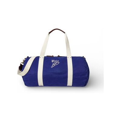 Polo Ralph Lauren pour homme. 405974610002 Sac de voyage en toile avec broderie bleue (OSFA), Casuel, Coton - Publicité Polo Ralph Lauren pour homme. 405974610002 Sac de voyage en toile avec broderie bleue (OSFA), Casuel, Coton - Publicité
