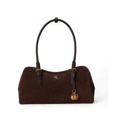 Lauren Ralph Lauren pour femme. 431P15643004 Grand sac à main Marcy en daim marron (OSFA), Casuel, Classique, Cuir - Publicité Lauren Ralph Lauren pour femme. 431P15643004 Grand sac à main Marcy en daim marron (OSFA), Casuel, Classique, Cuir - Publicité