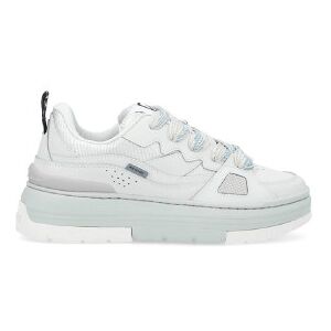 NO NAME pour femme. RNFCNR0 Baskets à plateforme en cuir Nollie d'inspiration skate blanc, gris clair (36), Lacets, Casuel - Publicité NO NAME pour femme. RNFCNR0 Baskets à plateforme en cuir Nollie d'inspiration skate blanc, gris clair (36), Lacets, Casuel - Publicité