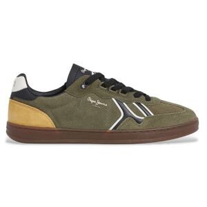 Pepe Jeans pour homme. PMS000009 Baskets en cuir Ball Mix vert (44), Plat, Lacets, Casuel - Publicité Pepe Jeans pour homme. PMS000009 Baskets en cuir Ball Mix vert (44), Plat, Lacets, Casuel - Publicité