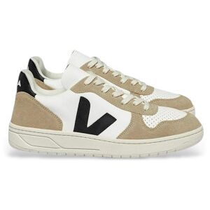VEJA pour homme. VX0503138 Baskets en cuir V-10 blanc, beige (44), Plat, Lacets, Casuel - Publicité VEJA pour homme. VX0503138 Baskets en cuir V-10 blanc, beige (44), Plat, Lacets, Casuel - Publicité
