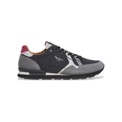 Pepe Jeans pour homme. PMS400002 Baskets grises Brit Prints (46), Plat, Lacets, Casuel - Publicité Pepe Jeans pour homme. PMS400002 Baskets grises Brit Prints (46), Plat, Lacets, Casuel - Publicité