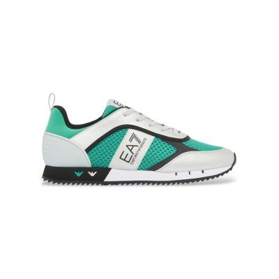 EA7 unisex. 7X000334_AF18610 Baskets Noir & Blanc Lacets argent , vert (40 2/3), Bleu, Plat, Sport, Mesh - Publicité EA7 unisex. 7X000334_AF18610 Baskets Noir & Blanc Lacets argent , vert (40 2/3), Bleu, Plat, Sport, Mesh - Publicité