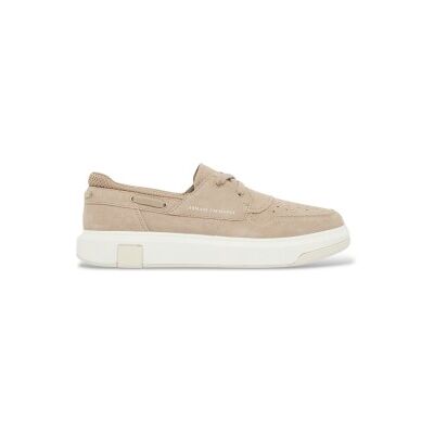 Giorgio Armani A X Armani Exchange pour homme. XM002686AF17369Z1030 Baskets en duvet beige (41.5), Plat, Lacets, Casuel - Publicité Giorgio Armani A X Armani Exchange pour homme. XM002686AF17369Z1030 Baskets en duvet beige (41.5), Plat, Lacets, Casuel - Publicité