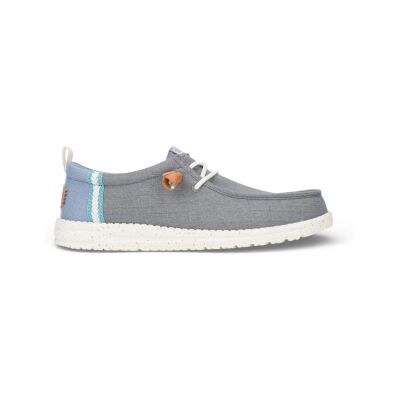 HeyDude pour homme. HD43086 Trainers Wally Craft Linen grey (42), Tissu, Plat, Lacets, Casuel, Gris - Publicité HeyDude pour homme. HD43086 Trainers Wally Craft Linen grey (42), Tissu, Plat, Lacets, Casuel, Gris - Publicité