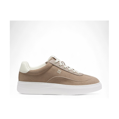 HUGO pour femme. 50563568 Trainers Lyzz Tenn brown (40), Cuir, Marron, Plat, 1 à 3 cm, Lacets, Casuel - Publicité HUGO pour femme. 50563568 Trainers Lyzz Tenn brown (40), Cuir, Marron, Plat, 1 à 3 cm, Lacets, Casuel - Publicité