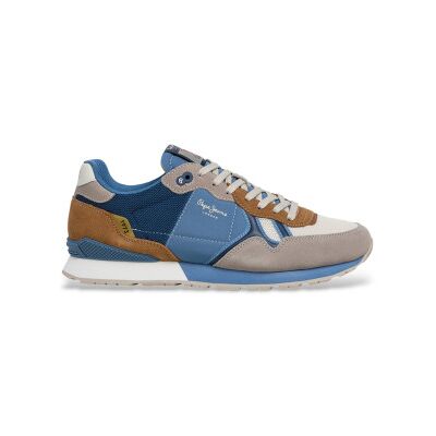 Pepe Jeans pour homme. PMS400027 Baskets multicolores Brit Land (42), Tissu, Plat, Lacets, Casuel - Publicité Pepe Jeans pour homme. PMS400027 Baskets multicolores Brit Land (42), Tissu, Plat, Lacets, Casuel - Publicité