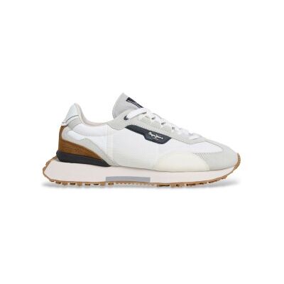 Pepe Jeans pour homme. PMS600024 Trainers Archer Mesh white (46), Blanc, Plat, Lacets, Casuel - Publicité Pepe Jeans pour homme. PMS600024 Trainers Archer Mesh white (46), Blanc, Plat, Lacets, Casuel - Publicité