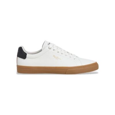 Pepe Jeans pour homme. PMS300003 Trainers Kenton Base white (42), Blanc, Plat, Lacets, Casuel - Publicité Pepe Jeans pour homme. PMS300003 Trainers Kenton Base white (42), Blanc, Plat, Lacets, Casuel - Publicité
