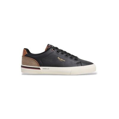 Pepe Jeans pour homme. PMS300011 Trainers Kenton Campus black (40), Noir, Plat, Lacets, Casuel - Publicité Pepe Jeans pour homme. PMS300011 Trainers Kenton Campus black (40), Noir, Plat, Lacets, Casuel - Publicité