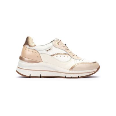 Pikolinos pour femme. W2C-6548C1 Baskets en cuir beige Girona (41), 3 à 5 cm, Fermeture éclair, Casuel - Publicité Pikolinos pour femme. W2C-6548C1 Baskets en cuir beige Girona (41), 3 à 5 cm, Fermeture éclair, Casuel - Publicité