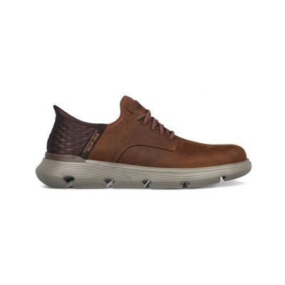 Skechers pour homme. 205046 Garza Gervin - Baskets en cuir marron (44), Plat, Lacets, Casuel - Publicité Skechers pour homme. 205046 Garza Gervin - Baskets en cuir marron (44), Plat, Lacets, Casuel - Publicité