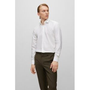 HUGO pour homme. 50289499 Kenno Slim Fit Shirt white (44), Blanc, Casuel, Coton, Manche longue - Publicité HUGO pour homme. 50289499 Kenno Slim Fit Shirt white (44), Blanc, Casuel, Coton, Manche longue - Publicité