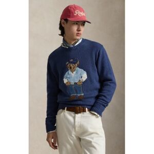 Polo Ralph Lauren pour homme. 710A13002001 Pull en coton et lin avec polo Bear marine (XL), Casuel - Publicité Polo Ralph Lauren pour homme. 710A13002001 Pull en coton et lin avec polo Bear marine (XL), Casuel - Publicité
