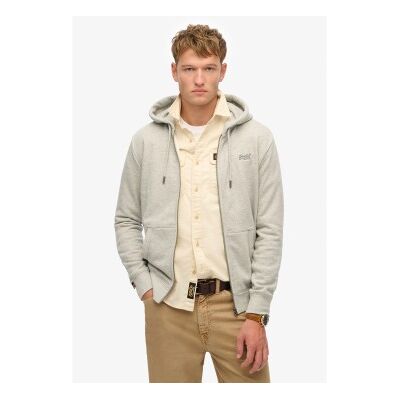 Superdry pour homme. M2014128A Sweat à capuche avec fermeture éclair et logo Gris essentiel (XL), Casuel, Coton - Publicité Superdry pour homme. M2014128A Sweat à capuche avec fermeture éclair et logo Gris essentiel (XL), Casuel, Coton - Publicité