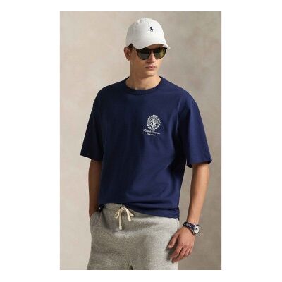 Polo Ralph Lauren pour homme. 710A13265003 T-shirt à coupe décontractée en jersey marine (S), Casuel, Coton, Manche courte - Publicité Polo Ralph Lauren pour homme. 710A13265003 T-shirt à coupe décontractée en jersey marine (S), Casuel, Coton, Manche courte - Publicité
