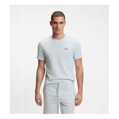 Boss pour homme. 50535891 T-shirt Waffle bleu clair (XXL), Homewear, Coton, Manche courte - Publicité Boss pour homme. 50535891 T-shirt Waffle bleu clair (XXL), Homewear, Coton, Manche courte - Publicité