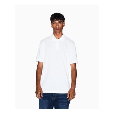 Giorgio Armani A X Armani Exchange pour homme. XM001286AF10366U0009 Polo régulier blanc (M), Casuel, Coton, Manche courte - Publicité Giorgio Armani A X Armani Exchange pour homme. XM001286AF10366U0009 Polo régulier blanc (M), Casuel, Coton, Manche courte - Publicité