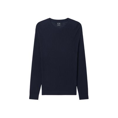 Giorgio Armani A X Armani Exchange pour homme. XM002161AF20139UB101 Pull à col roulé bleu marine (3XL), Blanc, Casuel, Coton, Manche longue - Publicité Giorgio Armani A X Armani Exchange pour homme. XM002161AF20139UB101 Pull à col roulé bleu marine (3XL), Blanc, Casuel, Coton, Manche longue - Publicité