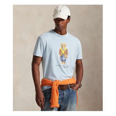 Polo Ralph Lauren pour homme. 710P07347001 Polo Slim Fit personnalisé Bear bleu (L), Casuel, Coton, Manche courte - Publicité Polo Ralph Lauren pour homme. 710P07347001 Polo Slim Fit personnalisé Bear bleu (L), Casuel, Coton, Manche courte - Publicité