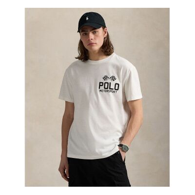 Polo Ralph Lauren pour homme. 710972611001 T-shirt en maille flammée Classic Fit blanc (L), Casuel, Coton, Manche courte - Publicité Polo Ralph Lauren pour homme. 710972611001 T-shirt en maille flammée Classic Fit blanc (L), Casuel, Coton, Manche courte - Publicité
