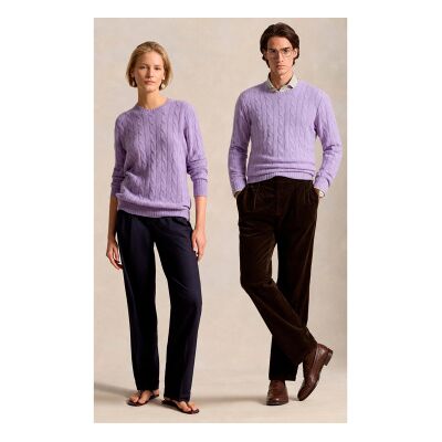 Polo Ralph Lauren unisex. 710876728532 Le pull en cachemire à torsades lilas (XS), Casuel, Violet, Manche longue - Publicité Polo Ralph Lauren unisex. 710876728532 Le pull en cachemire à torsades lilas (XS), Casuel, Violet, Manche longue - Publicité