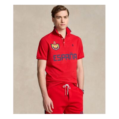 Polo Ralph Lauren pour homme. 710944670001 Polo Classic Fit Espagne rouge (L), Casuel, Coton, Manche courte - Publicité Polo Ralph Lauren pour homme. 710944670001 Polo Classic Fit Espagne rouge (L), Casuel, Coton, Manche courte - Publicité