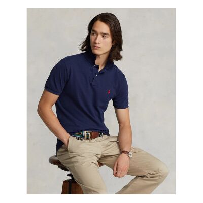 Polo Ralph Lauren pour homme. 710782592008 Polo en piqué marine (M), Casuel, Coton, Manche courte - Publicité Polo Ralph Lauren pour homme. 710782592008 Polo en piqué marine (M), Casuel, Coton, Manche courte - Publicité