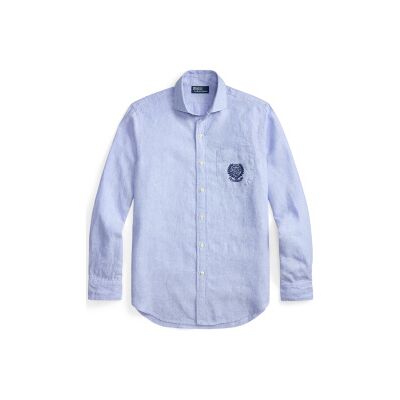 Polo Ralph Lauren pour homme. 710B16049002 Wimbledon Linen Shirt Classic Fit blue (XL), Bleu, Casuel, Classique, Manche longue - Publicité Polo Ralph Lauren pour homme. 710B16049002 Wimbledon Linen Shirt Classic Fit blue (XL), Bleu, Casuel, Classique, Manche longue - Publicité