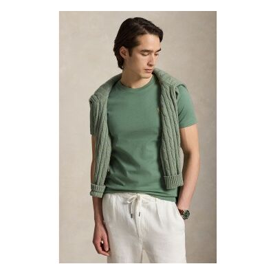 Polo Ralph Lauren pour homme. 710671438432 T-shirt en maille Custom Slim Fit vert (L), Casuel, Coton, Manche courte - Publicité Polo Ralph Lauren pour homme. 710671438432 T-shirt en maille Custom Slim Fit vert (L), Casuel, Coton, Manche courte - Publicité