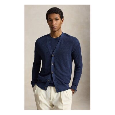 Polo Ralph Lauren pour homme. 710B17547001 Cardigan en lin Relaxed Fit marine (S), Casuel - Publicité Polo Ralph Lauren pour homme. 710B17547001 Cardigan en lin Relaxed Fit marine (S), Casuel - Publicité