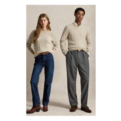 Polo Ralph Lauren unisex. 710876728533 Le pull en cachemire à torsades beige (M), Casuel, Manche longue - Publicité Polo Ralph Lauren unisex. 710876728533 Le pull en cachemire à torsades beige (M), Casuel, Manche longue - Publicité