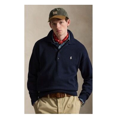 Polo Ralph Lauren pour homme. 710B20258001 Jersey ample en coton avec drapeau marine (XXL), Casuel, Manche longue - Publicité Polo Ralph Lauren pour homme. 710B20258001 Jersey ample en coton avec drapeau marine (XXL), Casuel, Manche longue - Publicité