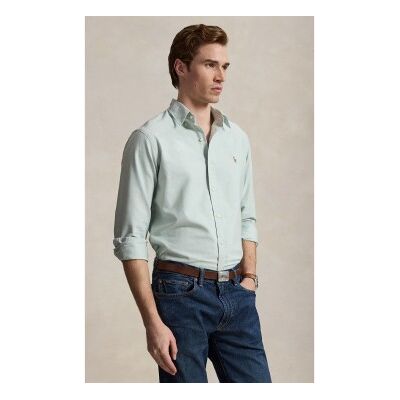 Polo Ralph Lauren pour homme. 710805562504 La chemise oxford vert clair iconique (XS), Casuel, Coton, Manche longue - Publicité Polo Ralph Lauren pour homme. 710805562504 La chemise oxford vert clair iconique (XS), Casuel, Coton, Manche longue - Publicité