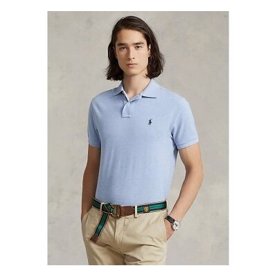 Polo Ralph Lauren pour homme. 710548797013 Polo piqué slim bleu (S), Casuel, Coton, Classique, Manche courte - Publicité Polo Ralph Lauren pour homme. 710548797013 Polo piqué slim bleu (S), Casuel, Coton, Classique, Manche courte - Publicité