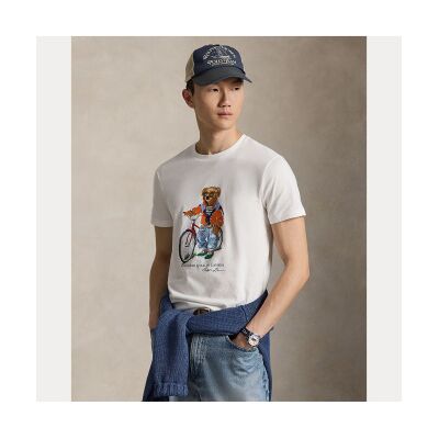 Polo Ralph Lauren pour homme. 710B16612002 T-Shirt Slim Fit personnalisé avec Polo Ours blanc (XL), Casuel, Coton, Manche courte - Publicité Polo Ralph Lauren pour homme. 710B16612002 T-Shirt Slim Fit personnalisé avec Polo Ours blanc (XL), Casuel, Coton, Manche courte - Publicité
