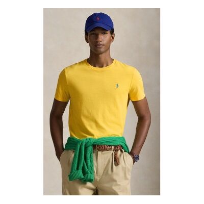 Polo Ralph Lauren pour homme. 710671438512 Custom Slim Fit Knit T-shirt yellow (XL), Casuel, Jaune, Coton, Manche courte - Publicité Polo Ralph Lauren pour homme. 710671438512 Custom Slim Fit Knit T-shirt yellow (XL), Casuel, Jaune, Coton, Manche courte - Publicité