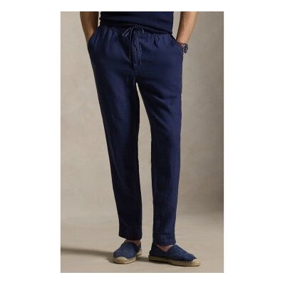 Polo Ralph Lauren pour homme. 710940611001 Pantalon slim en lin à coupe fuselée, marine (L), Casuel - Publicité Polo Ralph Lauren pour homme. 710940611001 Pantalon slim en lin à coupe fuselée, marine (L), Casuel - Publicité
