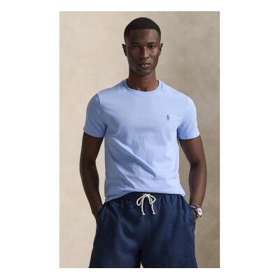 Polo Ralph Lauren pour homme. 710671438020 Custom Slim Fit knit T-shirt blue (S), Bleu, Casuel, Coton, Manche courte - Publicité Polo Ralph Lauren pour homme. 710671438020 Custom Slim Fit knit T-shirt blue (S), Bleu, Casuel, Coton, Manche courte - Publicité