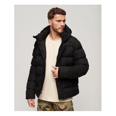 Superdry pour homme. M5011907A Veste matelassée en microfibre avec capuche Sport noir (XXL), Casuel, Polister recyclé - Publicité Superdry pour homme. M5011907A Veste matelassée en microfibre avec capuche Sport noir (XXL), Casuel, Polister recyclé - Publicité