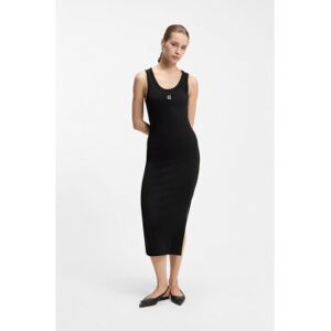 Hugo Boss Robe longue en jersey stretch avec logo empilé (50514521) noir - Publicité Hugo Boss Robe longue en jersey stretch avec logo empilé (50514521) noir - Publicité