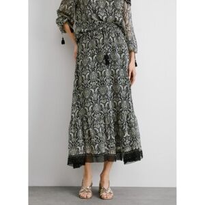 Pepe Jeans pour femme. PL901213 Jupe midi en mousseline de soie noire Earn (S), Casuel, Polyester - Publicité Pepe Jeans pour femme. PL901213 Jupe midi en mousseline de soie noire Earn (S), Casuel, Polyester - Publicité