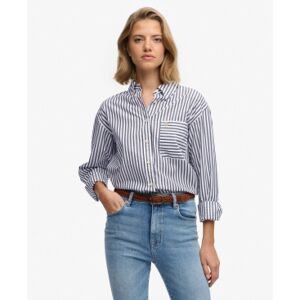 Superdry pour femme. W4010541A Chemise décontractée en popeline marine (M), Casuel, Coton, Manche longue - Publicité Superdry pour femme. W4010541A Chemise décontractée en popeline marine (M), Casuel, Coton, Manche longue - Publicité