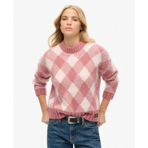 Superdry pour femme. W6110574A Pull à imprimé Argyle rose (S), Casuel, Acrylique - Publicité Superdry pour femme. W6110574A Pull à imprimé Argyle rose (S), Casuel, Acrylique - Publicité