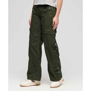 Superdry pour femme. W7010914A Pantalon cargo à jambe large, taille basse, vert (30), Casuel, Coton - Publicité Superdry pour femme. W7010914A Pantalon cargo à jambe large, taille basse, vert (30), Casuel, Coton - Publicité